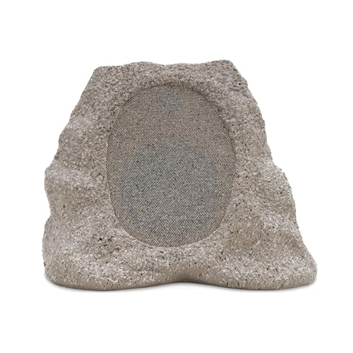 Victrola Rock Speaker Connect, Stone, Wireless Outdoor with Bluetooth 5.3, 22-Hour Battery Life, with Solar Charging, Link Up to 20 Rock Speakers, IP65 Water & Dust Resistant