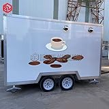 BELYOO 11.5FT Coffee Concession Trailer, Mobile Enclosed Food Vending Cart Truck Purchase, Concession Food Trailer for Business Sale, Commercial Street Food Trailer