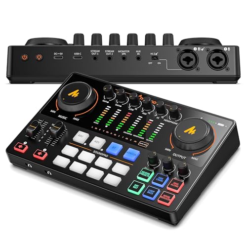 MAONO Podcast Equipment Bundle: Audio Interface mixer with Dual XLR Input for Podcast Streaming - MaonoCaster E2 Gen2