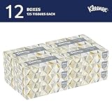 Kimberly-Clark Zip-Half Pack Facial Tissue, 125 Sheets Per Box, Case Of 12 Boxes