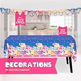 My Little Pony Party Supplies, My Little Pony Birthday Party Supplies and Decorations for 16 Guests with Banner, Tablecover, Plates, Cups, Napkins and Button