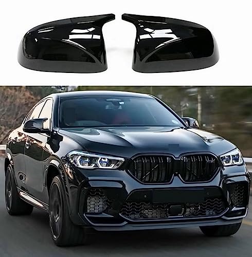 TanReborn M Style Wing Mirror Cover Caps Replacement for BMW X5 G05 X6 G06 X3 G01 X4 G02 Accessories,2PCS Gloss Black M Performance Sport Side View Mirror Housings