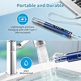 HULMAY Plaque and Tartar Remover for Teeth, Dental Calculus Remover, Teeth Cleaning Kit, LED Light, 4 Modes, 4 Replaceable Head, IPX7 Waterproof (Periodontic Scaler)