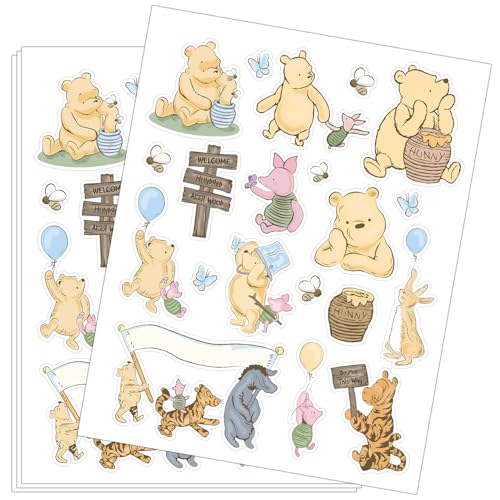 Winnie Birthday Decorations and Stickers - Gifts for Boys, Girls and Baby Showers - Computer, Laptop, Phone, Water Bottle, Skateboard, Luggage