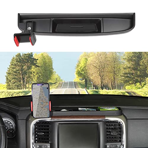 Jimen Compatible with Dodge Ram 2012-2017, Cell Phone Holder Mount Dashboard Tray