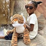 MorisMos Tiger Stuffed Animals Plush Toys, Soft Stuffed Tiger Mommy & Babies Set, Tiger Plush Toy Large Size, 20in