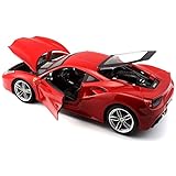 Ferrari Burago 1/18 Scale Diecast - 18-16008 488 GTB Rosso red