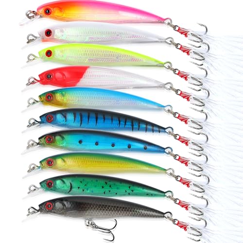 𝗘𝗫𝗔𝗨𝗥𝗔𝗙𝗘𝗟𝗜𝗦 Fishing Lures Fishing Gear Minnow Lure Jerkbait swimbaits Minnow Lure Baits Kit Topwater Baits Swimbait for Bass Trout Pike Jerkbait Catfish FishingPlug Freshwater