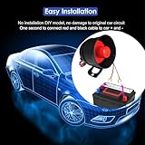 VJOYCAR Wireless Car Alarm with Remote Control Anti-Theft Burglar Vibration Sensor Horn Siren Universal 12V Vehicle Security System Auto DIY Install (New Manual Control*2)