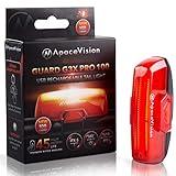 Bike Tail Light USB Rechargeable by Apace - Super Bright 100 Lumens LED Bicycle Rear Light Easily Clips on as a Red MTB Taillight for Optimum Cycling Safety