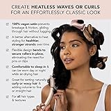 Kitsch Satin Heatless Curling Rod - Heatless Hair Curler for Overnight Curls, Soft Hair Curlers to Sleep In, Heatless Curlers for Women, No Heat Curls for Short Hair & Long Hair, 6pcs - Rosewood