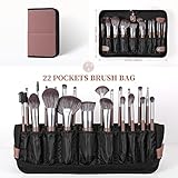 DUcare Makeup Brushes Professional with Bag 22Pcs Makeup Brush Set Premium Synthetic Kabuki Foundation Blending Brush Face Powder Blush Concealers Eye Shadows with Case