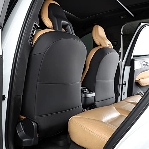 TAIKOO Seat Back Protectors Compatible with Volvo XC90 XC60 S90 S60 V90 V60，Back Seat Cover for Kids Reduce Damage to Seats Caused by Footwear Black Set of 2