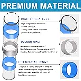 800PCS Solder Seal Wire Connectors,Plustool Self-Solder Heat Shrink Butt Connectors,Solder Sleeve Waterproof Insulated Wire Connectors,Electrical Butt Splice Wire Terminals for Marine Automotive Truck