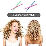 WILLBOND 100 Pcs Spiral Perm Rods Heatless Curls Overnight for Hair Rollers Curlers Plastic Spiral Curl Rods Perm Wave Curlers Kit for Long Hair Women Styling Hairdressing Salon Tool