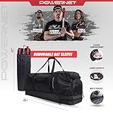 PowerNet Pro Bat Vault Duffle, Softball & Baseball Duffle Bag with Removable Padded Compartment Fits 34 Inch Bats, Hook Baseball Gear Bag to Fence