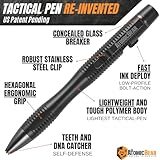 The Atomic Bear Stealth Pen Pro Tactical Pen for Self Defense - Enhanced Writing Survival Pen with Glass Breaker to Escape & Defend - Bonus Training to Protecting Yourself - Great Gift for Men