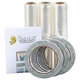 Duck Brand Winter Window Insulation Kit – Window Seal Rolled Shrink Film Covers Up to 15 3’ x 5’ Windows – Window Tape Included – Easy Indoor Installation - Clear - 15-Pack (288069)