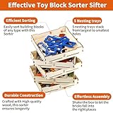 6 Tray Sorter Sifter box used for Lego, Storage Sorter Brick Box for Lego Blocks, Gift for Lego Lover, Gift for Teens and Adults, 5 Different Size Sorter Perfect for Lego Blocks