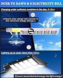 Gefolly SL-5200W Solar Street Lights Outdoor, 520000LM Commercial Parking Lot Light, 6500K Dusk to Dawn IP67 Solar Security Flood Lights Motion Sensor Solar Led Lamp for Basketball Court, Road, Yard