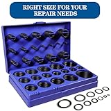 XBVV 407 Pcs Universal SAE O Ring Assortment Kit，32 Inch Sizes Standard Nitrile Rubber O'ring Set for Automotive Hydraulic Faucet Professional Plumbing Pressure Washer Air or Gas Sealing Repair