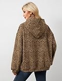 Eutten Womens Leopard Print Hoodie Oversized Cheetah Print Hooded Sweatshirt Y2k Graphic Hoodies Streetwear Hoodie Pullover