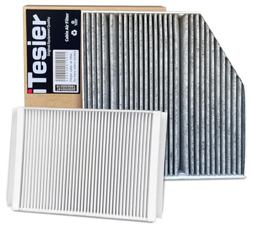 ITESIER cabin air filter kit fits Mercedes 2015-2023 GLC300 E300 C300 E350 GLC350e C400 E400, C43/C63/E43/E53/E63/GLC43/GLC63 AMG, Replace OEM 2058350147&1668300218