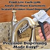 Finish Line Caulk Precision 55 ML Dripless Syringe-Style Caulk and Sealant Applicator – Empty Syringe Barrels, Fine Tip Nozzles, Caps & Easy-Fill System – Ideal for Caulking, Adhesives, and Sealants