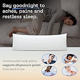 Coop Home Goods Original Adjustable Body Pillow, 20x54 Long Pillow for Back, Shoulder, Hip and Knee Support, Side Sleeper Body Pillows for Adults with Memory Foam & Washable Cover