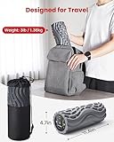 FITINDEX Foam Roller for Back Pain, 5-Speed Vibrating Foam Roller Muscle Massage, FSA HSA Eligible Exercise, Yoga, Muscles Deep Tissue, Physical Therapy, Muscle Recovery, Neck, Leg, Rechargeable, Gray