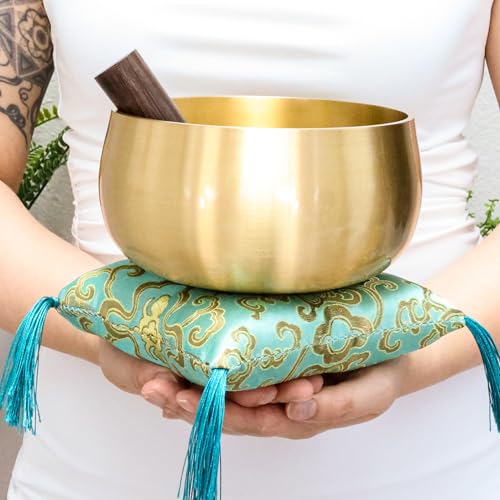 Tibetan Singing Bowl Set - 6 Inch Sound Bowl for Meditation, Stress Relief, and Chakra Healing | Easy to Play BeMindful Singing Bowl, with Pure Resonance, Includes Mallet & Cushion - by Circle Up