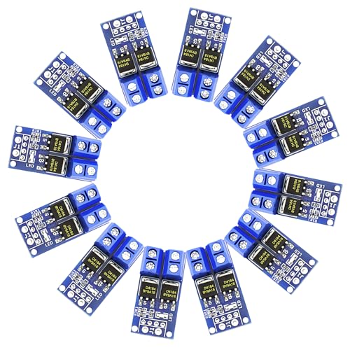 DaFuRui MOSFET Trigger Switch Drive Module，12Pack DC 5V-36V 15A(Max 30A) 400W MOS Transistor Driving Controller Dual High-Power 0-20KHz PWM Adjustment Electronic Switch Board