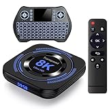 Android TV Box 12.0 2GB 16GB Support 8K Dual-WiFi 2.4G 5.8G TV Box Android H618 Chipset with HDR10 BT4.0 USB 2.0 3D Ethernet with Mini Backlit Keyboard