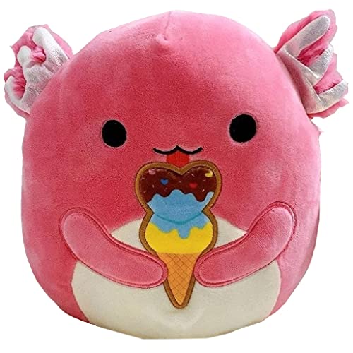 Squishmallows Official Kellytoy Valentines Squad Squishy Soft Plush Toy Animal (8 Inch, Archie Axolotl (Eating Ice Cream))