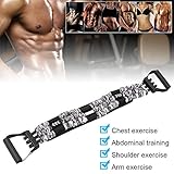 UPQRSG Benching Man Chest Expander Training, Adjustable Push Up Bands, Chest Expander, Push Up Rod Chest Press, Chest Muscle Trainer Fitness Equipment for Home Workout Gym(Black)