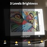 ARTDOT A3 LED Light Pad for Diamond Painting, USB Powered Light Board Kit, Adjustable Brightness with Diamond Painting Tools Detachable Stand and Clips