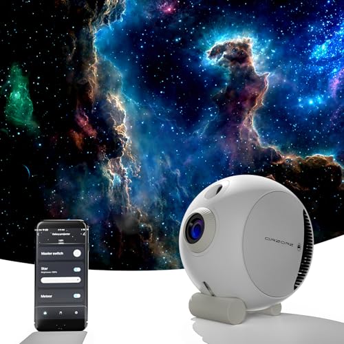 Orzorz Star Projector Plus Galaxy Night Light Home Planetarium Ceiling Projector with App Control Sky Light Bedroom Decor Realistic Starry Nebula Planet Presentation Gift for Adults Kids