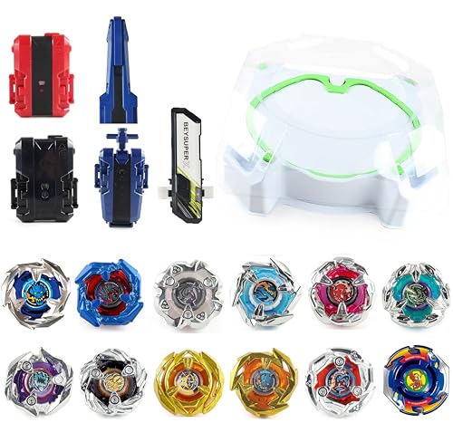 MUSTYBELT Bey Battling Set, Spinning Top Gyro Set, Tops Burst Blade Toy Combat Battling Game, Cool Spinning & Launchers with Top Stadium, Great Gift for Boys