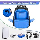 PGmoon Console Backpack Compatible with Playstation 5/PS5 Slim/PS5 Pro, Travel Carrying Case Bag with Protective Liner, Fits 15.6’’ Laptop, Controllers and Most Gaming Accessories (Patent Design)