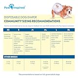 Paw Inspired 32ct Disposable Dog Diapers | Female Dog Diapers Ultra Protection | Diapers for Dogs in Heat, Excitable Urination, or Incontinence (X-Small)