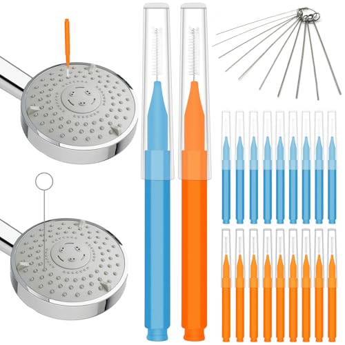30 Pcs Shower Head Cleaner Tool - Nozzle Clog Removal Picks for Small Gaps and Holes - Anti-Clogging Cleaning Brush With Storage Boxes for Bathroom Gap Nozzle Slot