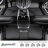 ANBINGO®Floor Mats for Audi Q5 SQ5 2018-2024 TPE Rubber Liners Accessoires for Audi Q5 SQ5 2018-2024 All Season Guard Odorless Anti-Slip Mats for 1st & 2nd Row