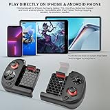 arVin Wireless Gaming Controller for iPhone/iOS/Android with Magnetic Storage, Pocket Size, Portable Bluetooth Gamepad Joystick for iPhone 15/14/13/Samsung Galaxy 22/21/20/Call of Duty Mobile/Genshin