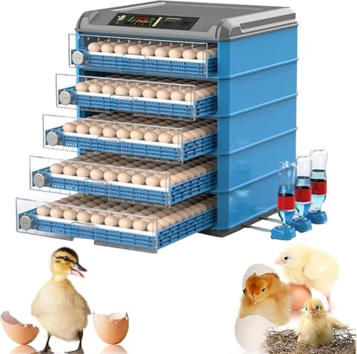 Egg Incubator, 192/256/500 Egg Incubator, Poultry Hatcher Machine with Automatic Egg Turning, Temperature & Humidity Control and LED Screen, General Purpose Incubator for Chickens Ducks Bird(Size:500)