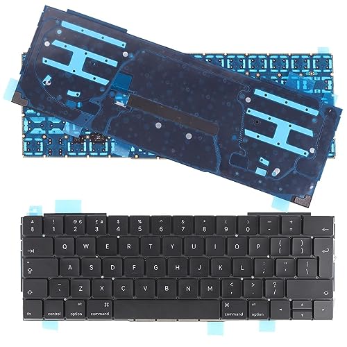 Laptop Replacement UK Keyboard Compatible with Apple MacBook Pro 13.3" A1706 Black (with Backlit Board)