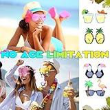 Weewooday 20 Pairs Novelty Luau Party Sunglasses Fun Hawaiian Sunglasses Beach Party Decorations Crazy Sunglasses Tropical Fancy Dress Props Summer Kids Party Favors for Kids & Adults