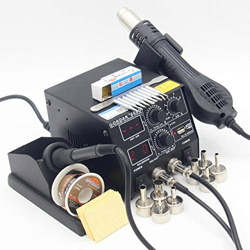 Soldering 220V 500W Soldering Station Occus 868D 2 in 1 SMD Rework Station Hot Air Gun + Electric Solder iron For Welding Repair tools - (Color: B Package)