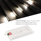 Motion Sensor Stair Light Controller Kit, DC 12V/24V Intelligent LED Stair Lighting Kit with 5 Level Brightness & Lighting Speed Setting, Multifunctional LED Light Human Body Induction Kit