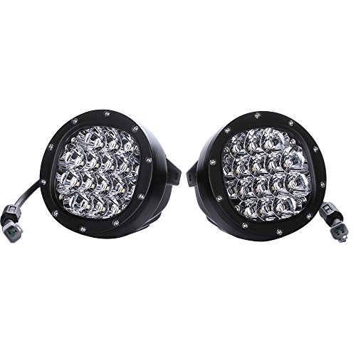 1Pair 5 Inch Round Led Driving Light 80W 8000LM Front Bumper Grille Guards Spotlights for Offroad Jeep Wrangler JK TJ YJ Ford Toyota Pickup 4WD 4X4 ATV SUV Boat Truck Bulldozer Excavator Forklift