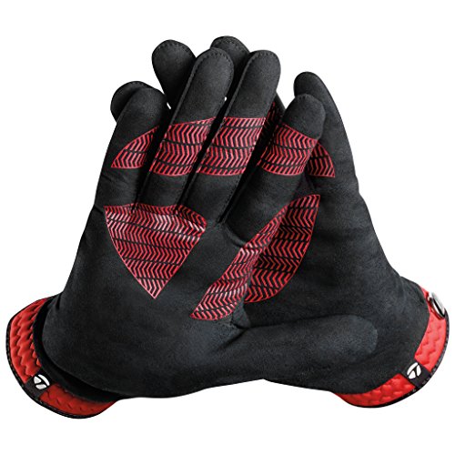 TaylorMade Golf RAIN CONTROL GLOVE (BLACK/RED, X-LARGE), BLACK/RED(X-LARGE, PAIR)